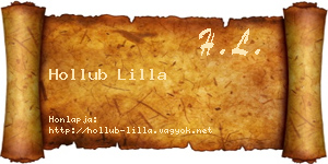 Hollub Lilla névjegykártya